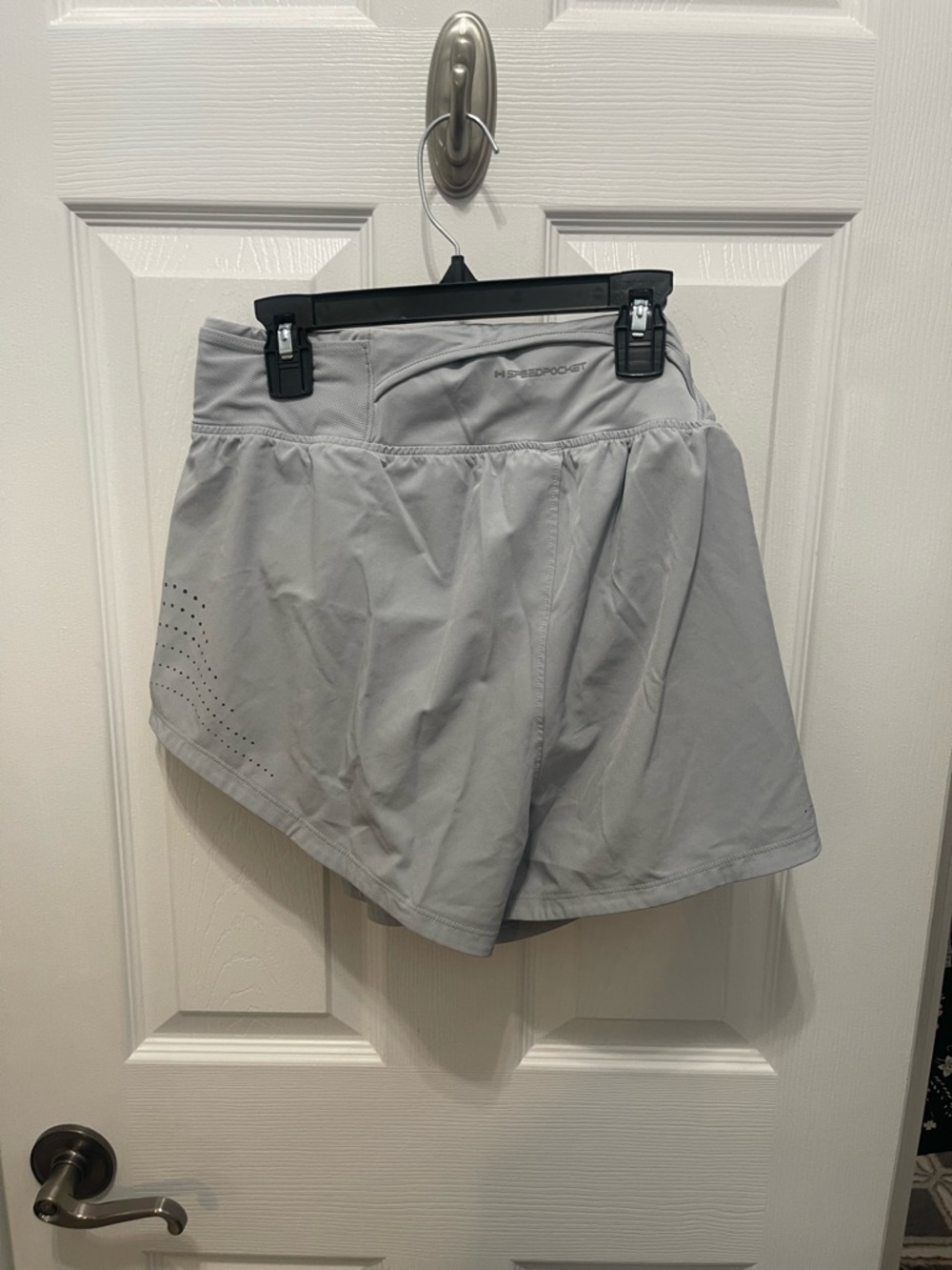 Under Armour Light Gray Women's Athletic Skort-Style Shorts - Picture 4 of 12